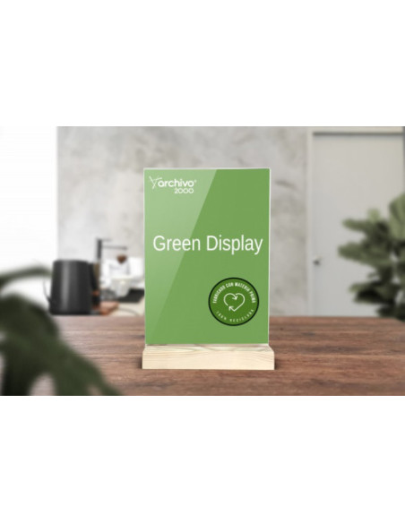 EXPOSITOR SOBREMESA SOSTENIBLE GREENDISPLAY 4X21X33CM A4 ARCHIVO2000 15904M1 CS TP