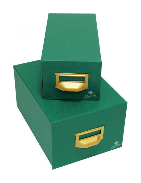 FICHERO CARTON FORRADO EN GELTEX PARA 500 FICHAS (125X95X250 MM) MARIOLA 1-500