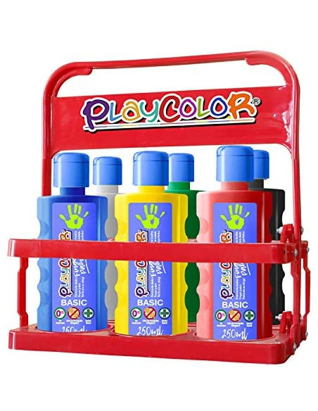 FINGER PAINT BASIC 40ML. 6 COLORES SURTIDOS PLAYCOLOR 17591.