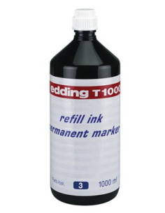 FRASCO TINTA PARA RELLENAR 1000ML AZUL EDDING T1000-03