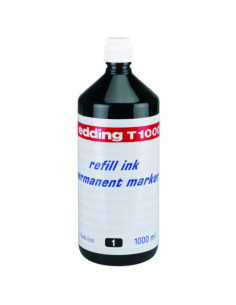 FRASCO TINTA PARA RELLENAR 1000ML NEGRO EDDING T1000-01
