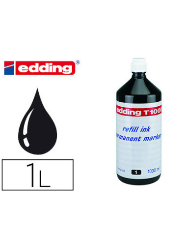 FRASCO TINTA PARA RELLENAR 1000ML NEGRO EDDING...