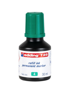 FRASCO TINTA PARA RELLENAR 25ML VERDE EDDING T25-004