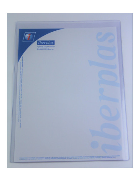 CAJA 50 FUNDAS FORMATO FOLIO "U" PORTADOCUMENTOS  PVC CRISTAL 150 MICRAS IBERPLAS 84Q50