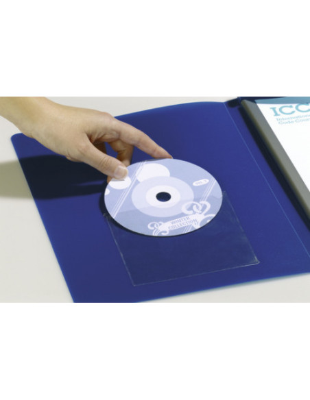 FUNDAS PARA CD/DVD ADHESIVAS DURABLE  PACK 10