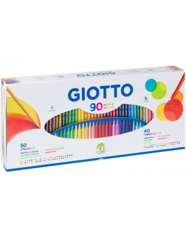 GIOTTO STILNOVO CAJA 50 LAPICEROS + 40 ROTULADORES + SACAPUNTAS GIOTTO F257500