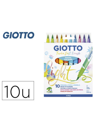 ESTUCHE 10 UDS TURBO SOFT BRUSH PASTEL GIOTTO F426900