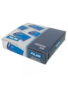 GOMA PARA OFICINA BLANCA CON FUNDA Y CELOFÁN MILAN CPM320