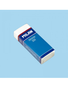 GOMA PARA OFICINA BLANCA CON FUNDA Y CELOFÁN MILAN CPM320 2