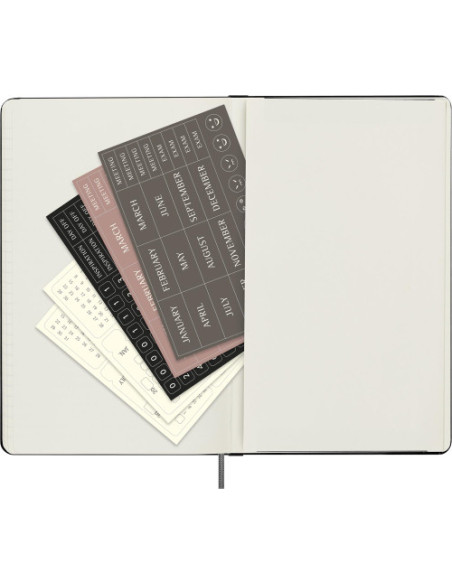 AGENDA 12 MESES SEMANAL L (13 X 21 CM) NEGRA TAPA DURA (ATEMPORAL) MOLESKINE DHUNDB12WN301