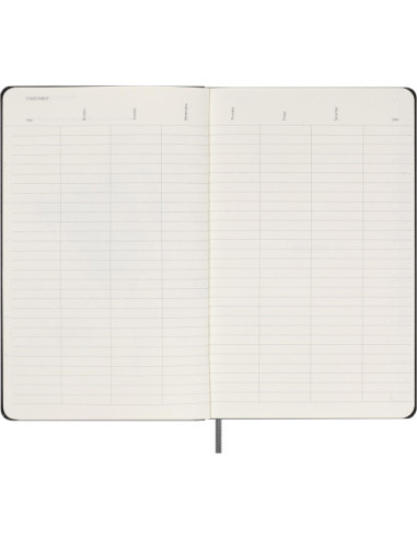 AGENDA 12 MESES SEMANAL L (13 X 21 CM) NEGRA...