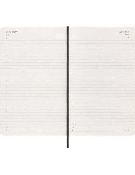 AGENDA 18 MESES 2024-2025 DIARIA L (13 X 21 CM) NEGRA TAPA BLANDA MOLESKINE DSB18DC3Y25