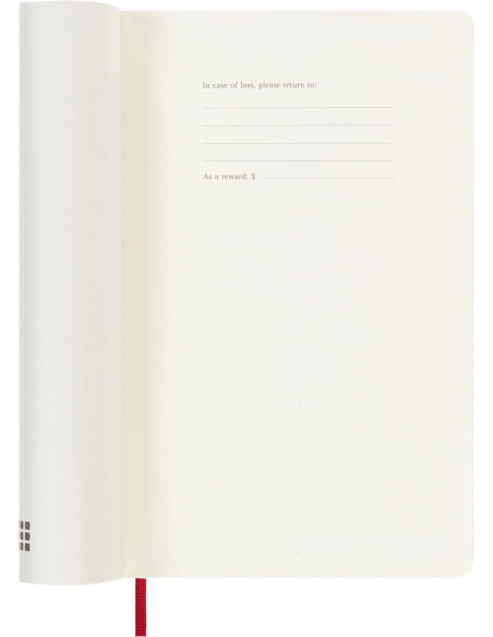 AGENDA 18 MESES 2024-2025 SEMANAL L (13 X 21 CM) ROJO ESCARLATA TAPA BLANDA MOLESKINE DSF218WN3Y25