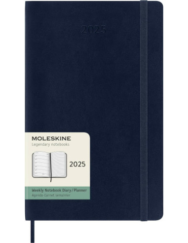 AGENDA 2025 TAPA BLANDA 12 MESES SEMANAL L (13 X 21 CM) AZUL ZAFIRO MOLESKINE DSB2012WN3Y25