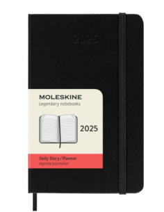AGENDA 2025 TAPA DURA 12 MESES DIARIA P (9 x 14 CM) NEGRA... 2