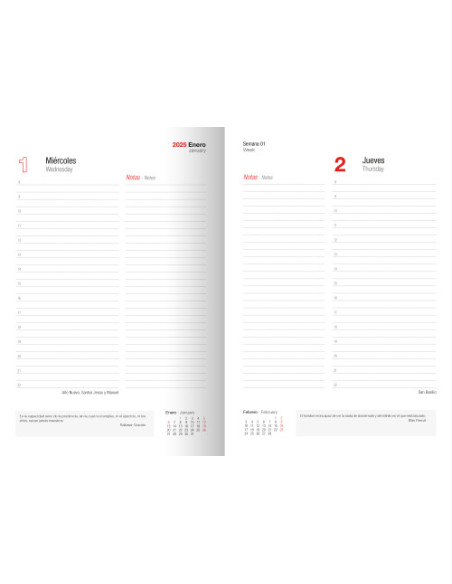 AGENDA 2025 TOKIO DIA/PAGINA 17X24 NEGRO CASTELLANO INGRAF 355562