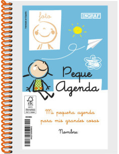 AGENDA ESCOLAR PEQUE 8º DIA PAGINA TAPA PERSONALIZABLE...
