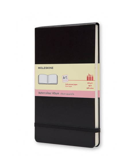 ALBUM DE ACUARELA NEGRO L (13X21CM) MOLESKINE ARTMM804