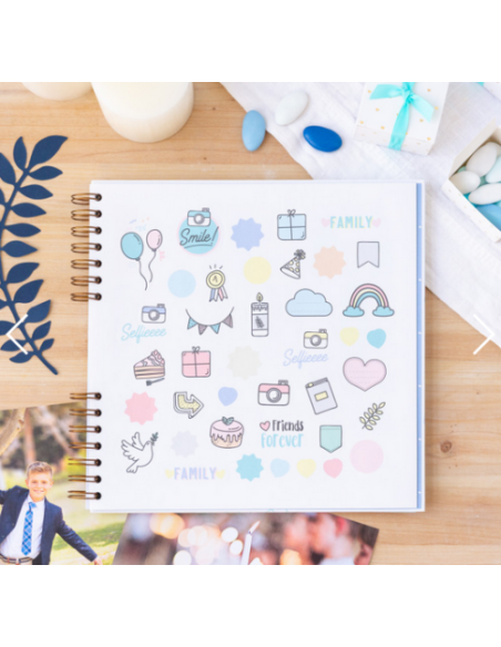 ÁLBUM DE FOTOS AZUL - RECUERDOS BONITOS DE MI PRIMERA COMUNIÓN MR. WONDERFUL WOA10313ES