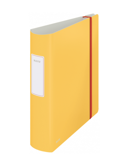 ARCHIVADOR 2 ANILLAS CON GOMA  ACTIVE COSY 180° 80MM AMARILLO LEITZ 10380019