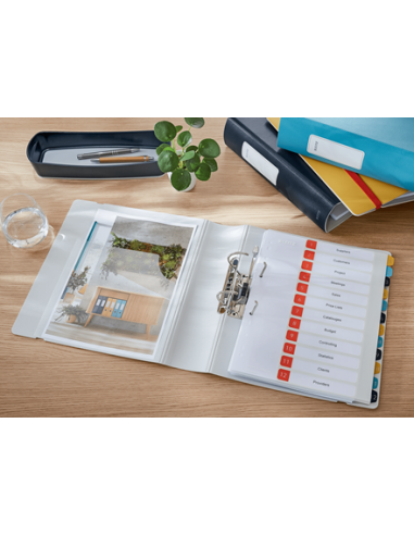 ARCHIVADOR 2 ANILLAS CON GOMA  ACTIVE COSY 180°...