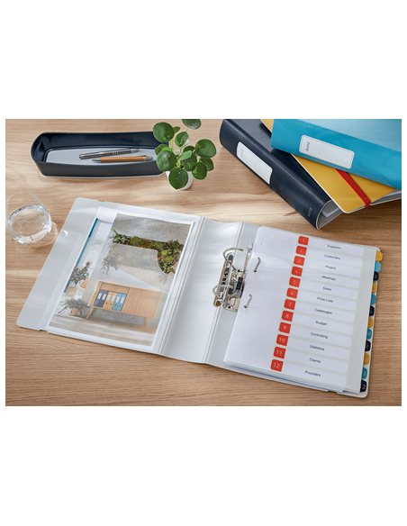 ARCHIVADOR 2 ANILLAS CON GOMA  ACTIVE COSY 180° 80MM AMARILLO LEITZ 10380019