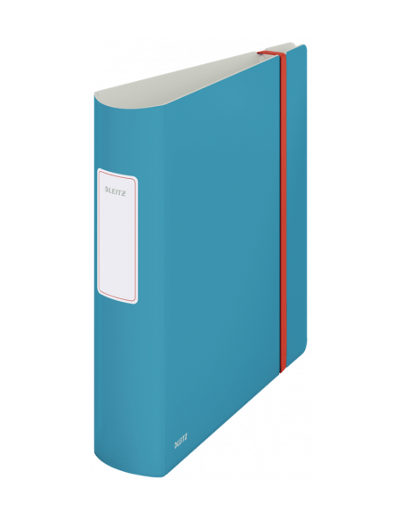 ARCHIVADOR 2 ANILLAS CON GOMA ACTIVE COSY 180° 80MM AZUL LEITZ 10380061