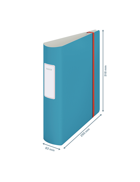ARCHIVADOR 2 ANILLAS CON GOMA ACTIVE COSY 180° 80MM AZUL LEITZ 10380061