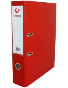 ARCHIVADOR OFICINA DE PALANCA 45 COLOR ROJO A4 LOMO... 2