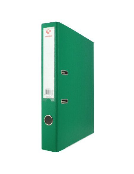 ARCHIVADOR OFICINA DE PALANCA 45 COLOR VERDE FOLIO LOMO ESTRECHO 290X350X55 GRAFOPLAS 17279320