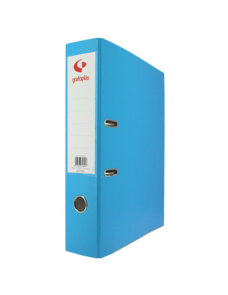 ARCHIVADOR OFICINA DE PALANCA 65 COLOR AZUL CLARO FOLIO LOMO ANCHO 290X350X75 GRAFOPLAS 17279533