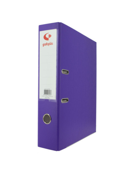 ARCHIVADOR OFICINA DE PALANCA 65 COLOR MORADO FOLIO LOMO ANCHO 290X350X75 GRAFOPLAS 17279535