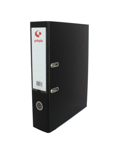 ARCHIVADOR OFICINA DE PALANCA 65 COLOR NEGRO A4 LOMO ANCHO 290X320X75 GRAFOPLAS 17269510