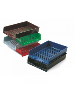 BANDEJA APILABLE DE OFICINA DE PLASTICO 340X275X65 MM....