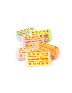 BANDEJA DE 6 PASTILLAS PLASTILINA SURTIDAS  50G COLORES... 2