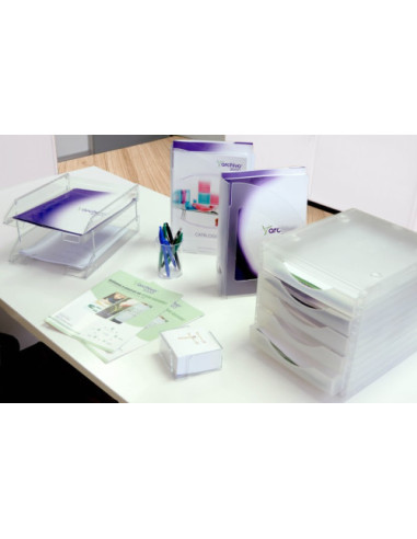 BANDEJA DE SOBREMESA APILABLE FONDO LISO TRANSP...