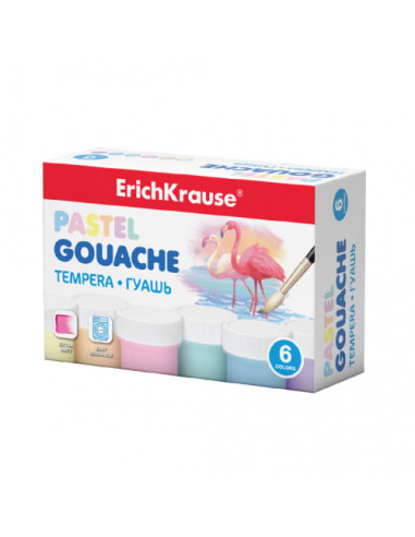 CAJA GOUACHE PASTEL 6 COLORS BY 20ML ERICH KRAUSE 50540