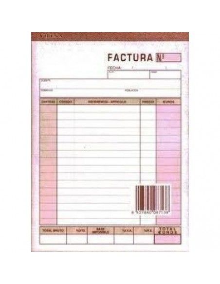 TALONARIOS CUARTO AUTOCOPIATIVO FACTURAS MOD 45NT
