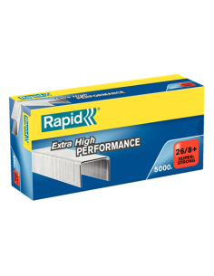 CAJA 5000 GRAPAS 26/8+ MM.SUPER STRONG GALVANIZADA RAPID 24862200