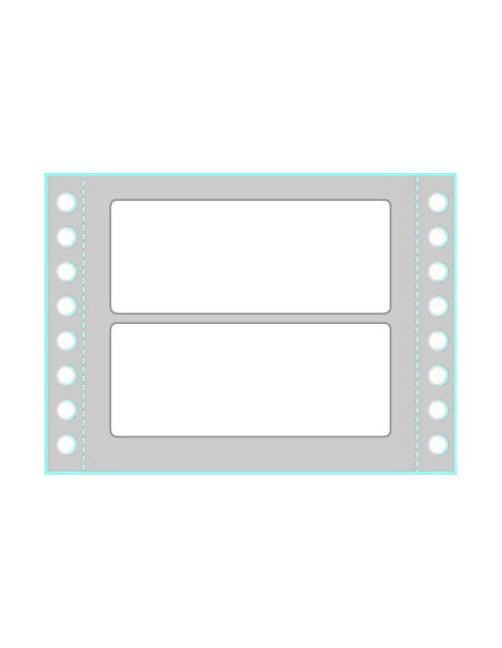 CAJA 500 HOJAS ETIQUETAS BLANCAS EN MÓDULO CONTINUO-UNA COLUMNA-89X36