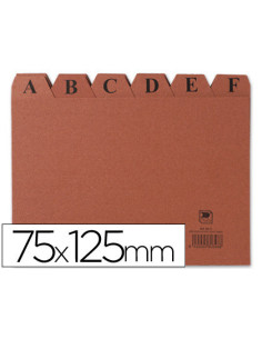 INDICE FICHEROS CARTON CUERO A-Z (125X75 MM) Nº 2 MARIOLA 3102