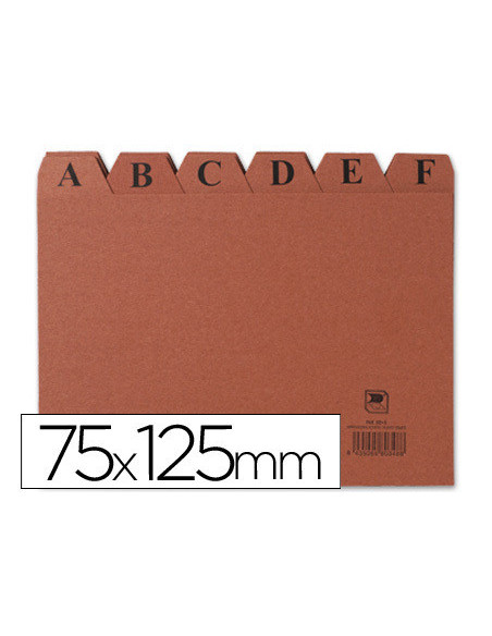 INDICE FICHEROS CARTON CUERO A-Z (125X75 MM) Nº 2 MARIOLA 3102 INDICE FICHEROS CARTON CUERO A-Z (125X75 MM) Nº 2 MARIOLA 3102