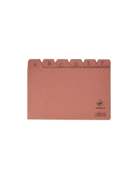 INDICE FICHEROS CARTON CUERO A-Z (200X120 MM) Nº. 4 MARIOLA 3104 INDICE FICHEROS CARTON CUERO A-Z (200X120 MM) Nº. 4 MARIOLA 3104