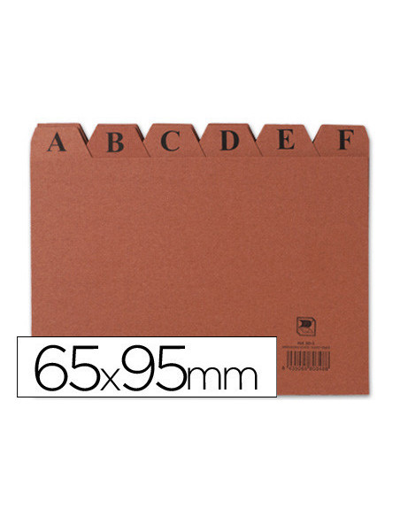 INDICE FICHEROS CARTON CUERO A-Z (95X65 MM) N.º 1 MARIOLA 3101 INDICE FICHEROS CARTON CUERO A-Z (95X65 MM) N.º 1 MARIOLA 3101