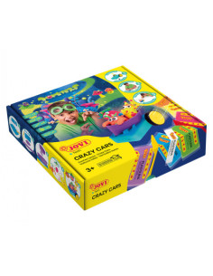 JOVITECH CRAZY CARS MONSTERS KIT: SET CON 8 PASTILLAS DE PLASTILINA COLORES NEÓN DE 50G 2