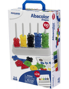 ABACO CON SURTIDO DE FORMAS Y COLORES MINILAND 95270