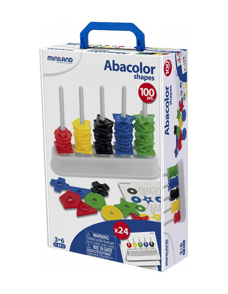 ABACO CON SURTIDO DE FORMAS Y COLORES MINILAND 95270