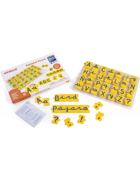 JUEGO ABECEDARIO MAYUSCULAS Y MINUSCULAS 168 PIEZAS MINILAND 31875