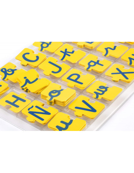 JUEGO ABECEDARIO MAYUSCULAS Y MINUSCULAS 168 PIEZAS MINILAND 31875