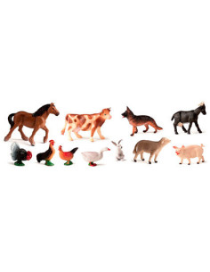 JUEGO ANIMALES GRANJA 11 FIGURAS MINILAND 27420 2